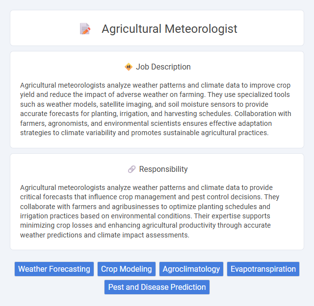 Agricultural Meteorologist Job Description and Career Detail