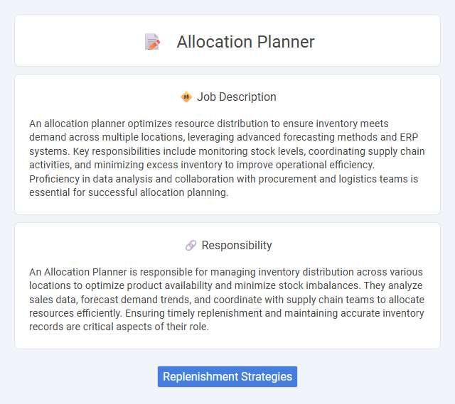 Allocation Planner Job Description and Career Detail