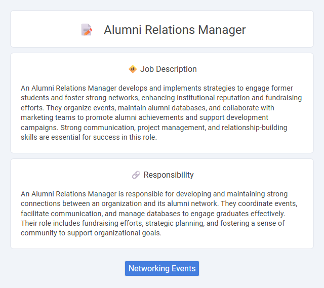 Alumni Relations Manager Job Description and Career Detail
