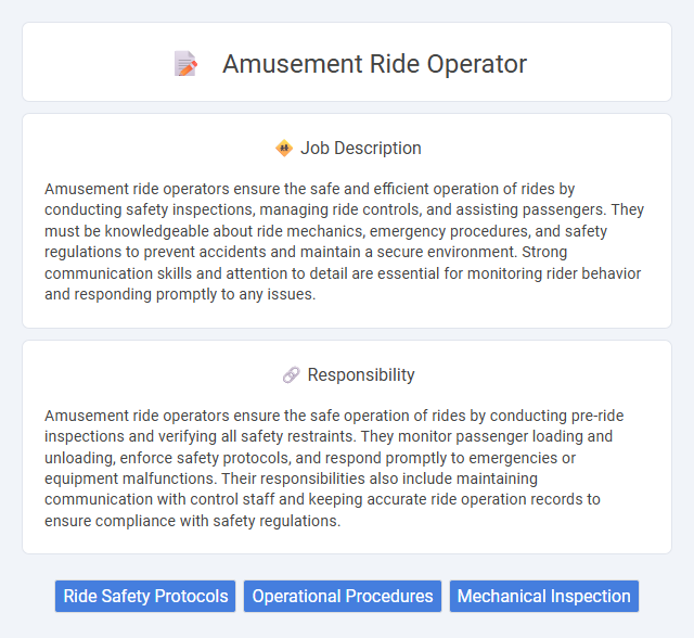 Amusement Ride Operator Job Description and Career Detail