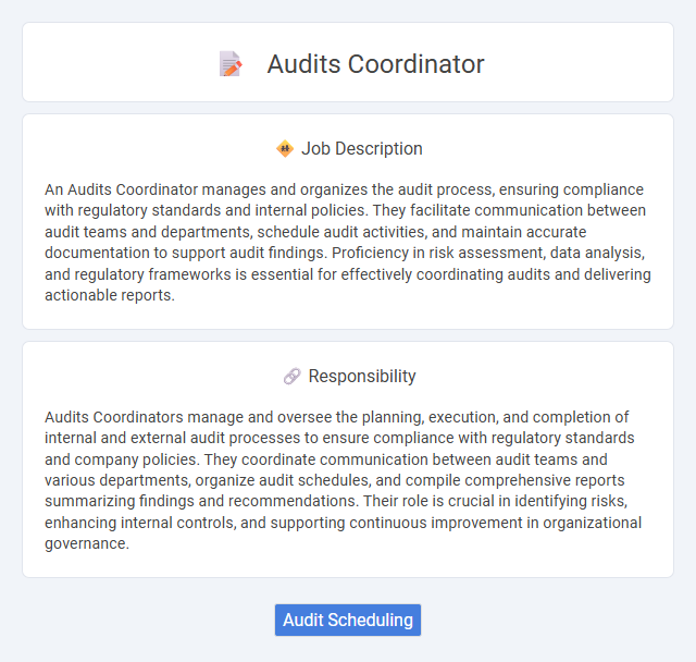 Audits Coordinator Job Description and Career Detail