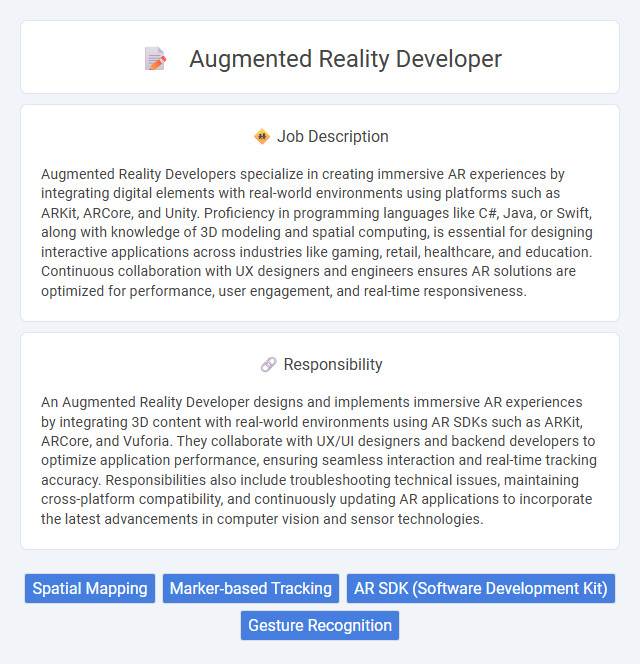 Augmented Reality Developer Job Description and Career Detail