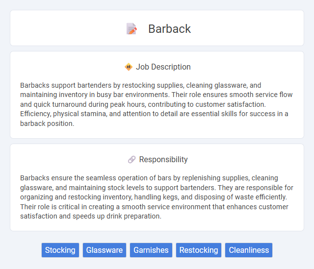 Barback Job Description and Career Detail