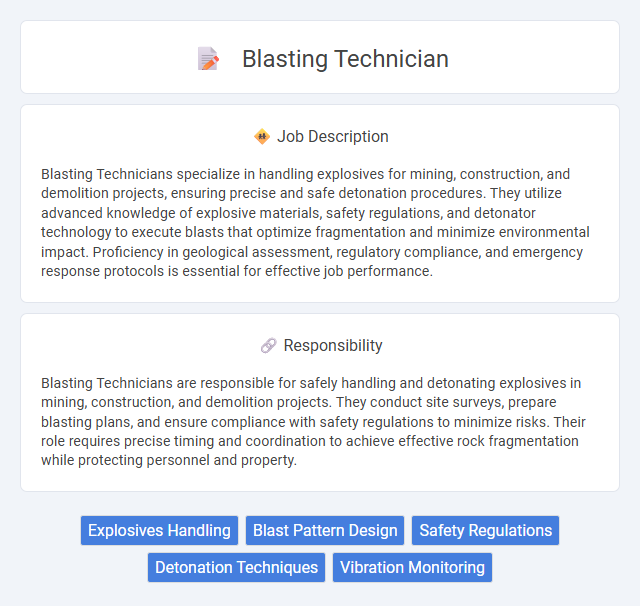 Blasting Technician Job Description and Career Detail