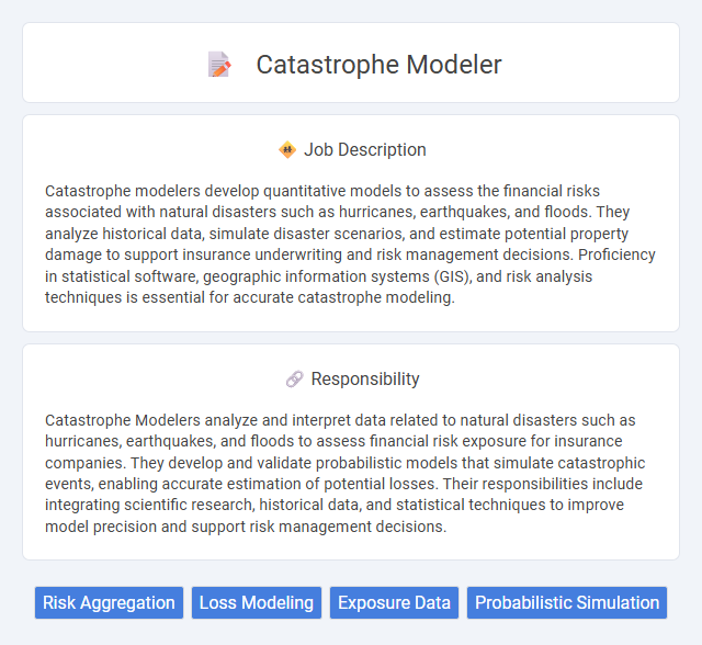 Catastrophe Modeler Job Description and Career Detail