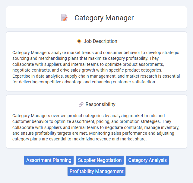 Category Manager Job Description and Career Detail