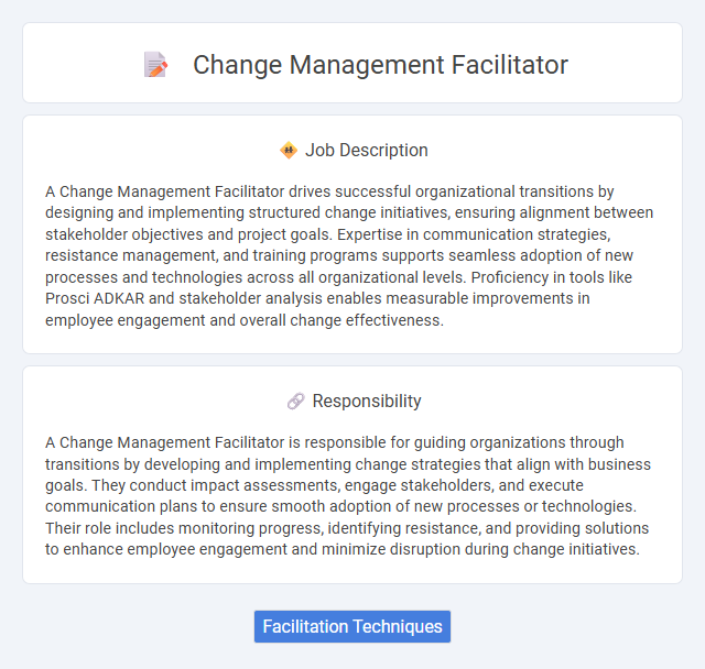 Change Management Facilitator Job Description and Career Detail