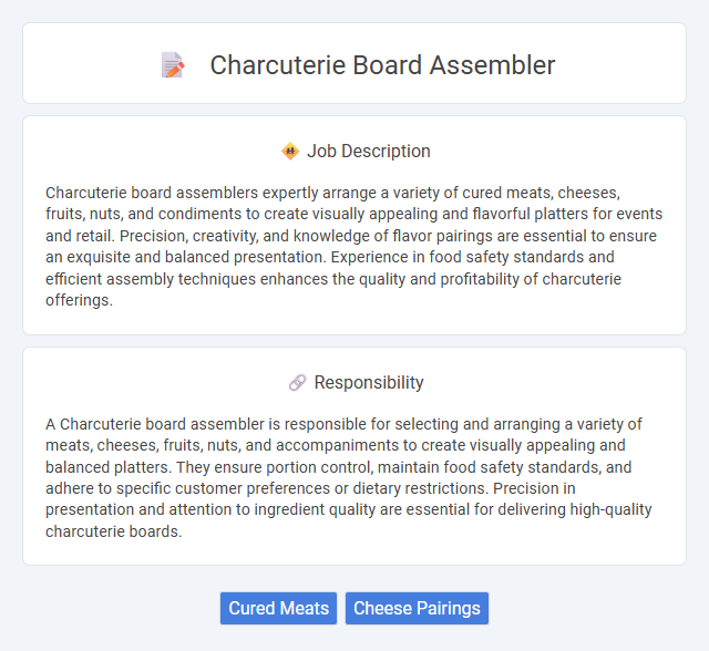 Charcuterie Board Assembler Job Description and Career Detail