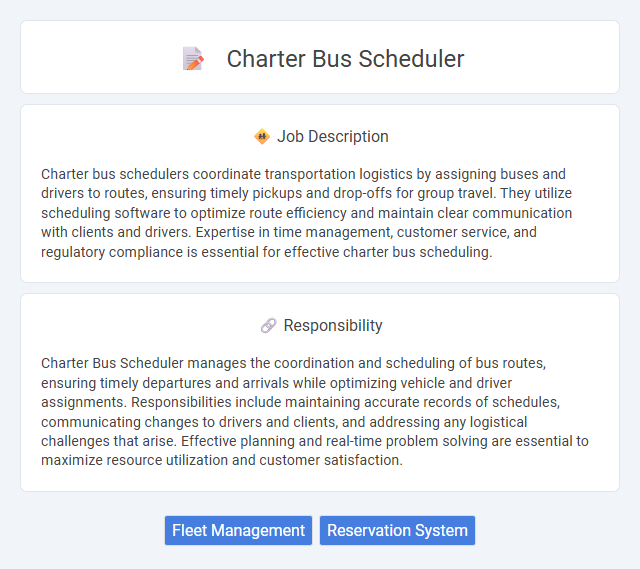Charter Bus Scheduler Job Description and Career Detail