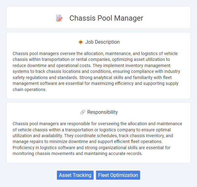 Chassis Pool Manager Job Description and Career Detail