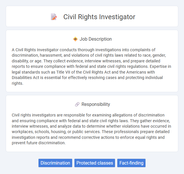 Civil Rights Investigator Job Description and Career Detail