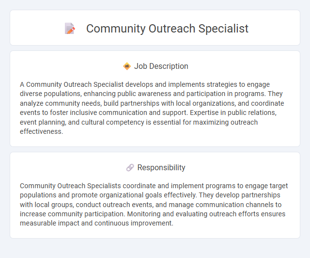 Community Outreach Specialist Job Description and Career Detail