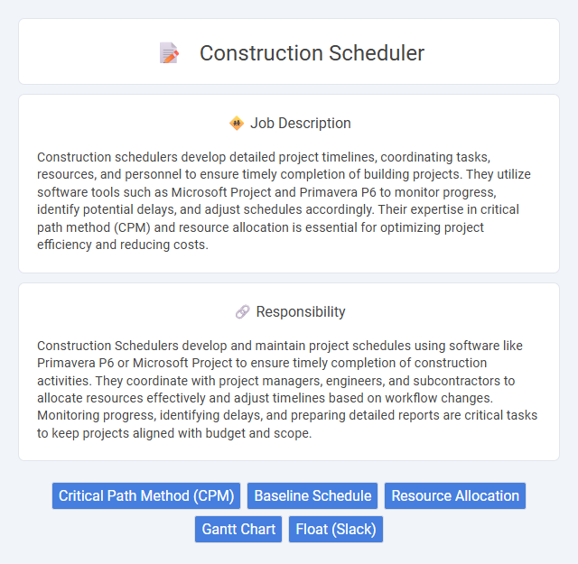 Construction Scheduler Job Description and Career Detail