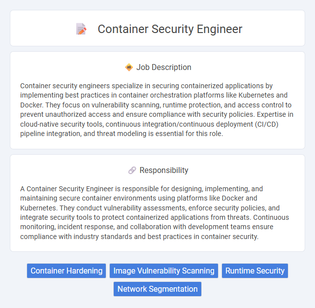 Container Security Engineer Job Description and Career Detail