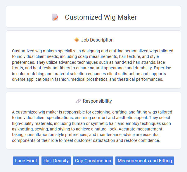 Customized Wig Maker Job Description and Career Detail