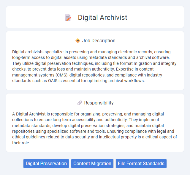 Digital Archivist Job Description and Career Detail