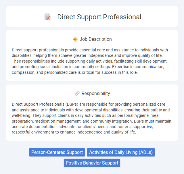 Direct Support Professional Job Description and Career Detail
