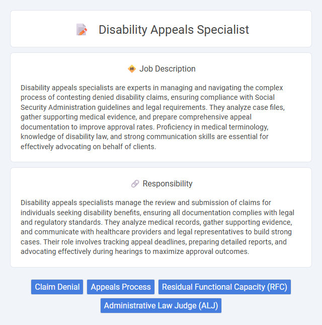 Disability Appeals Specialist Job Description and Career Detail