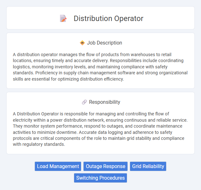 Distribution Operator Job Description and Career Detail