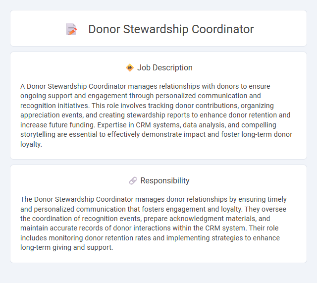 Donor Stewardship Coordinator Job Description and Career Detail