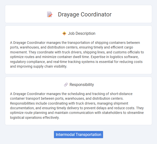 Drayage Coordinator Job Description and Career Detail