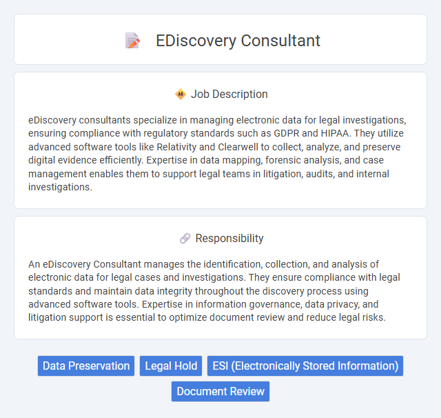 Ediscovery Consultant Job Description and Career Detail