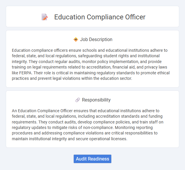 Education Compliance Officer Job Description and Career Detail
