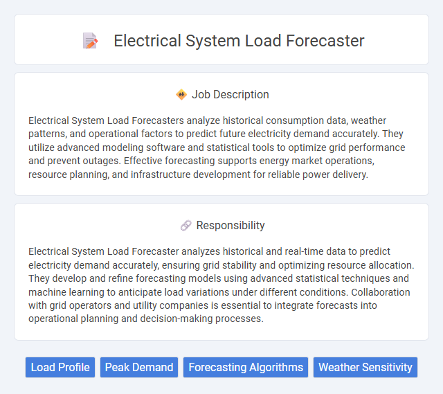 Electrical System Load Forecaster Job Description and Career Detail