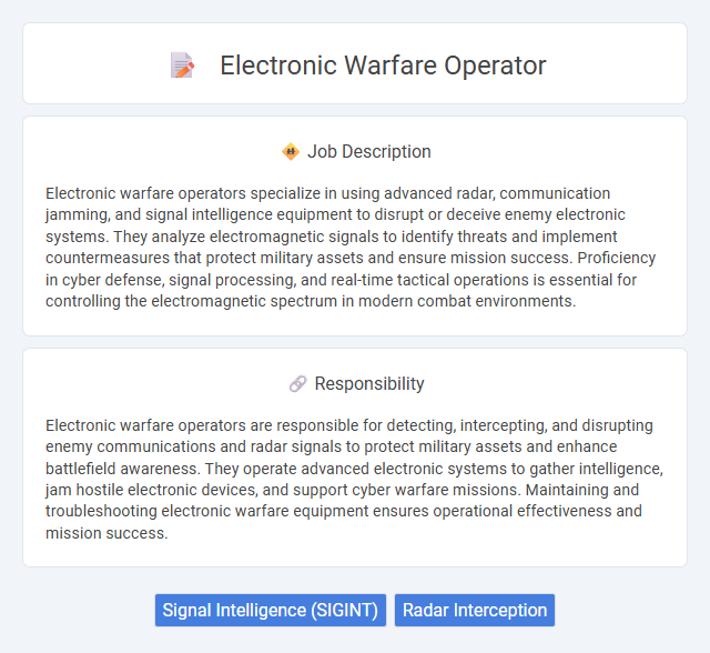 Electronic Warfare Operator Job Description and Career Detail