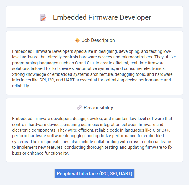 Embedded Firmware Developer Job Description and Career Detail