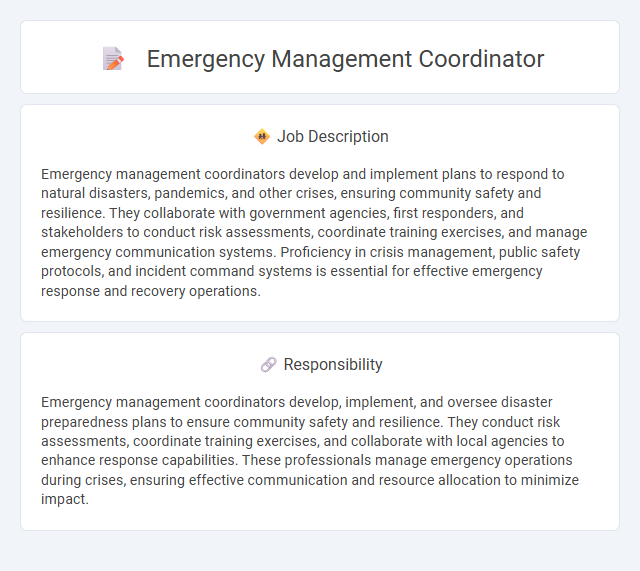 Emergency Management Coordinator Job Description and Career Detail