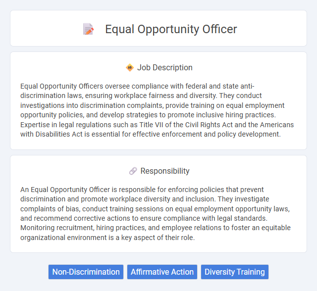 Equal Opportunity Officer Job Description and Career Detail