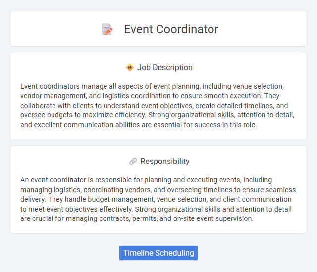 Event Coordinator Job Description and Career Detail