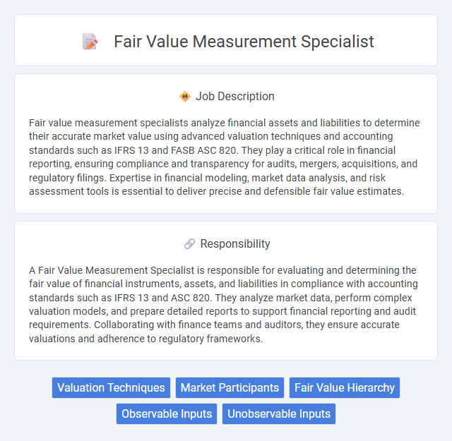 Fair Value Measurement Specialist Job Description and Career Detail