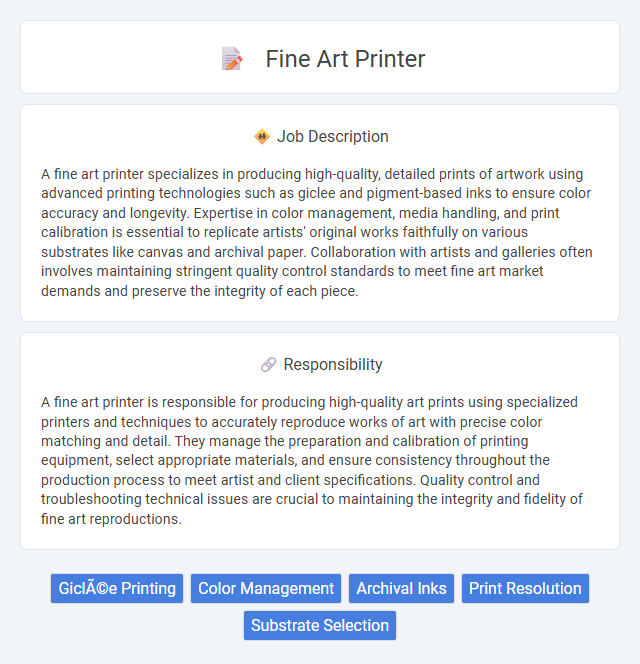 Fine Art Printer Job Description and Career Detail