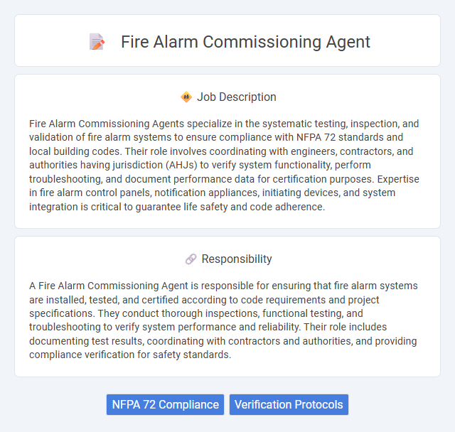 Fire Alarm Commissioning Agent Job Description and Career Detail