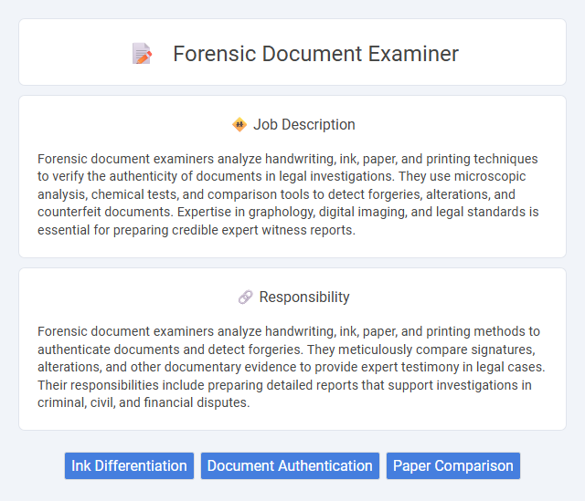 Forensic Document Examiner Job Description and Career Detail