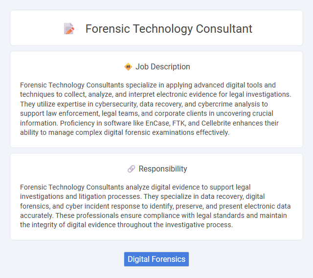 Forensic Technology Consultant Job Description and Career Detail