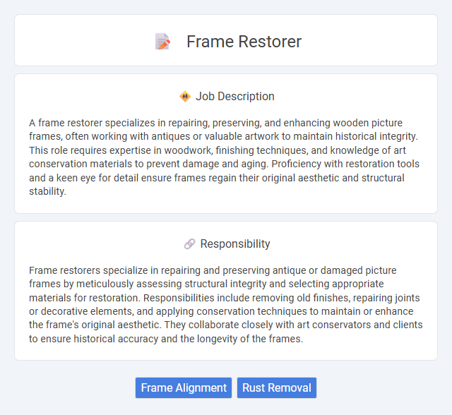 Frame Restorer Job Description and Career Detail