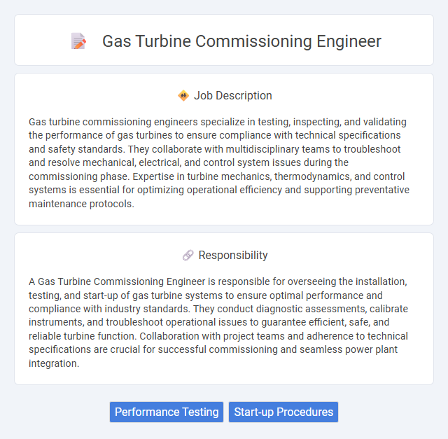 Gas Turbine Commissioning Engineer Job Description and Career Detail