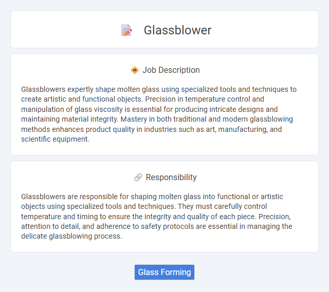 Glassblower Job Description and Career Detail