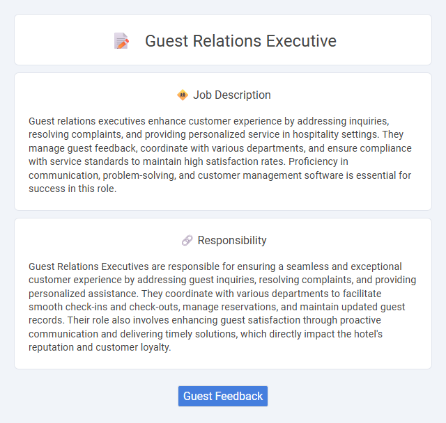 Guest Relations Executive Job Description and Career Detail
