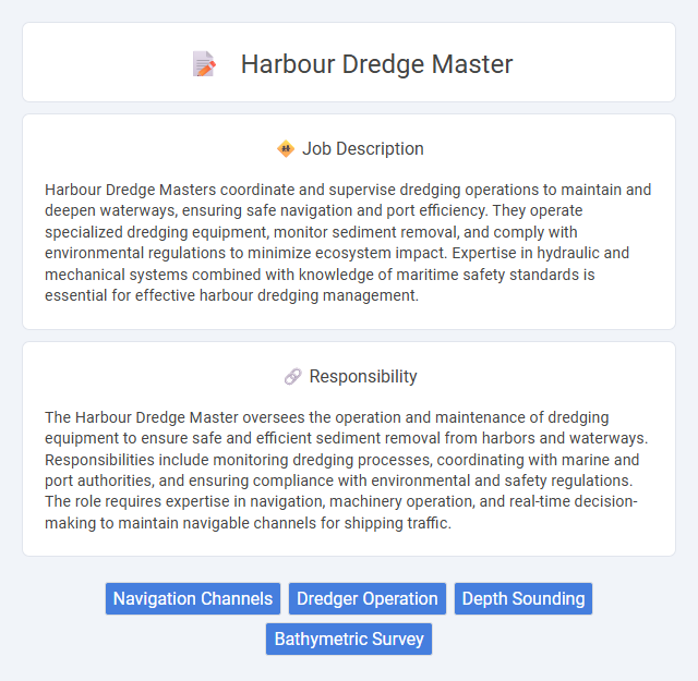 Harbour Dredge Master Job Description and Career Detail