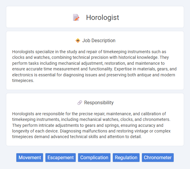 Horologist Job Description and Career Detail