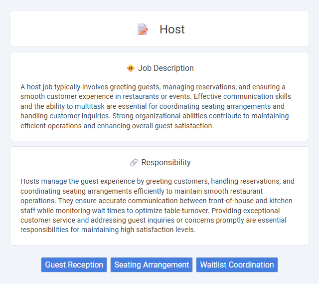 Host Job Description and Career Detail