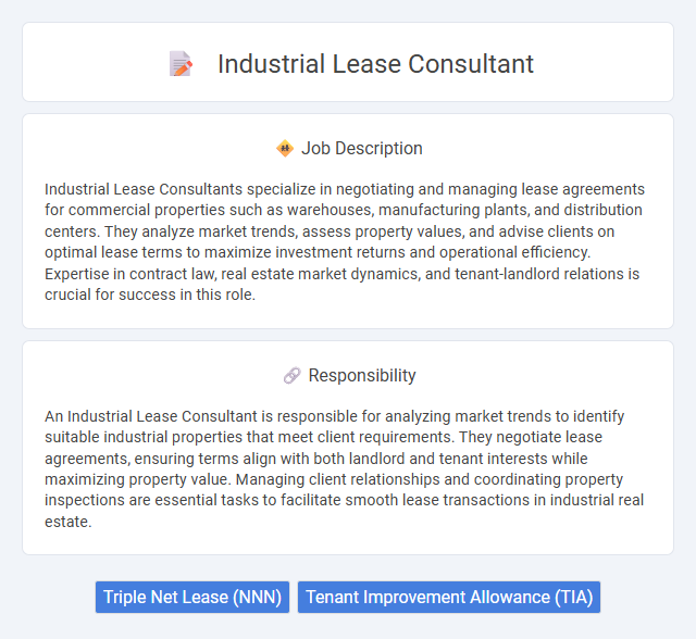 Industrial Lease Consultant Job Description and Career Detail