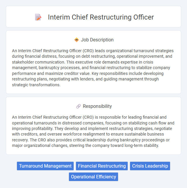 Interim Chief Restructuring Officer Job Description and Career Detail