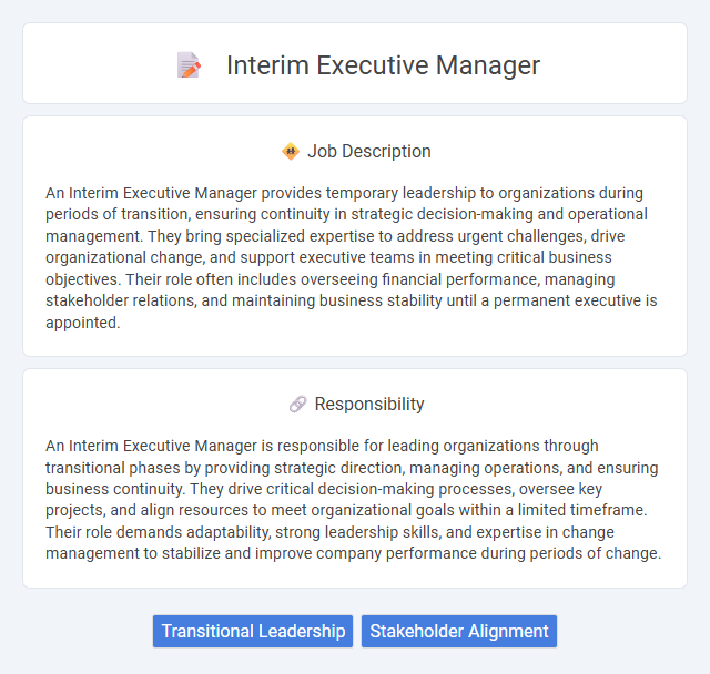 Interim Executive Manager Job Description and Career Detail
