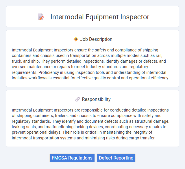 Intermodal Equipment Inspector Job Description and Career Detail