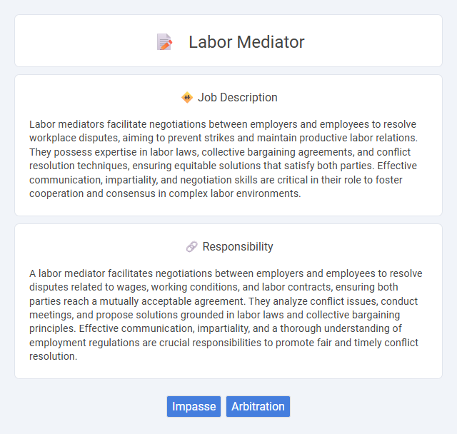 Labor Mediator Job Description and Career Detail